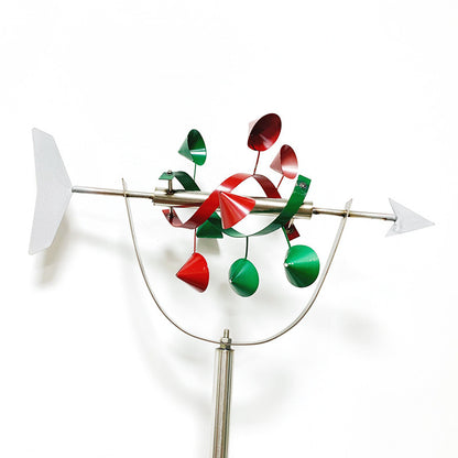 Christmas Decorations 360-degree Rotating Color Weather Vane Pure Stainless Steel