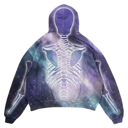 Sudadera con capucha y diseño de calaveras para mujer, de Halloween