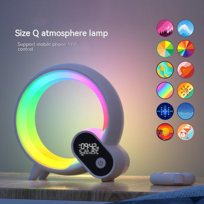 Creative Q Light analogique lever du soleil affichage numérique réveil Bluetooth Audio réveil Intelligent Q lumière d'ambiance colorée