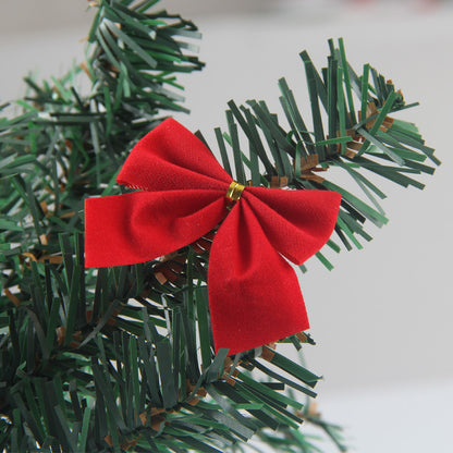 Christmas Decorations Small Bowknot Red Gold Silver