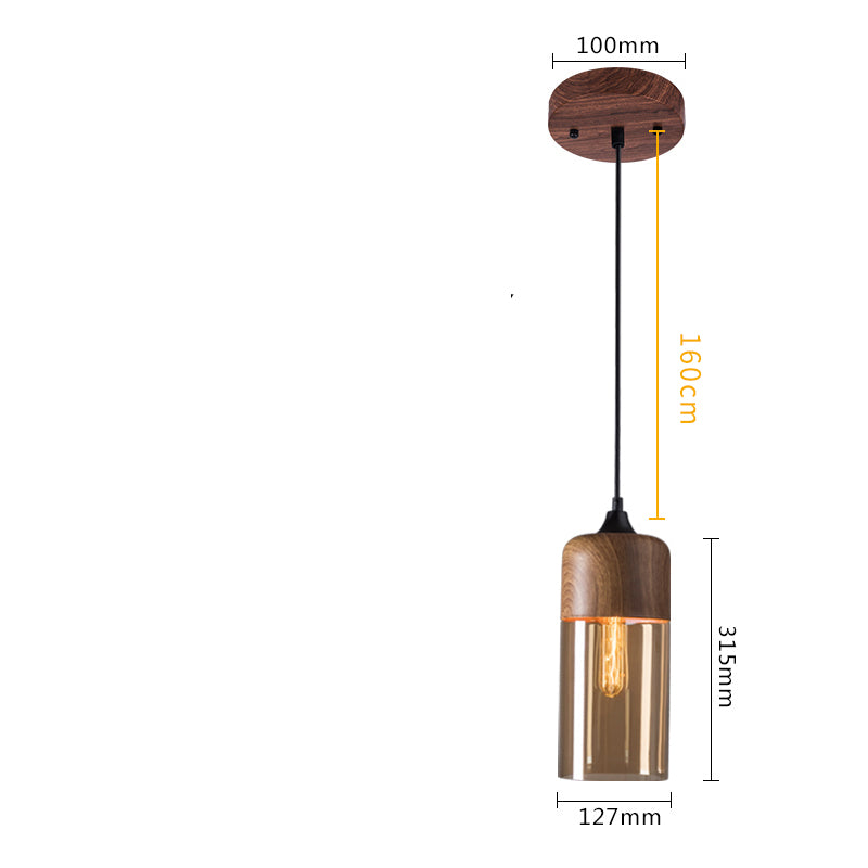 Lustre en verre à trois têtes créatif de personnalité de bar d'art