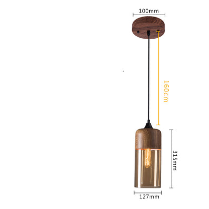 Lustre en verre à trois têtes créatif de personnalité de bar d'art