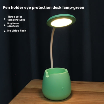 Lámpara de mesa con forma de bolígrafo LED, protección para los ojos, aprendizaje, mesita de noche, lectura, dormitorio de estudiantes, carga USB, pequeña lámpara de noche