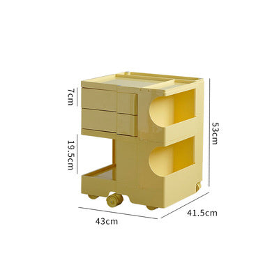 Ins Style Table de chevet nordique 360 ​​armoire de rangement rotative casier chariot Mobile célébrité d'internet