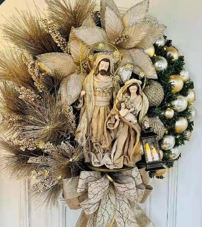 Décorations de Noël Accessoires de mise en scène Couronne de Noël de Jésus