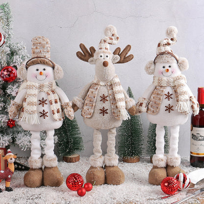 Muñeco de nieve retráctil para decoración de escaparates de Navidad