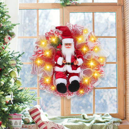 Adornos de guirnalda navideña roja para decoración de fiestas navideñas