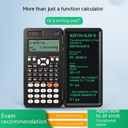 Calculatrices scientifiques pliables 2 en 1, tablette d'écriture manuscrite, fonction d'apprentissage, calculatrice scientifique de bureau pliable