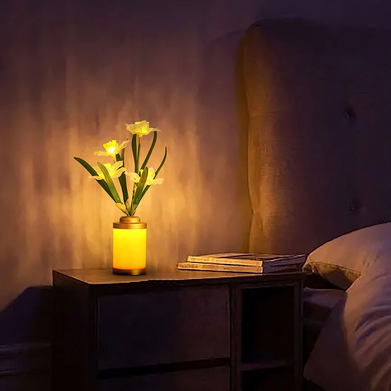 Lampe à fleurs minimaliste et créative, Vase USB, décoration de la maison