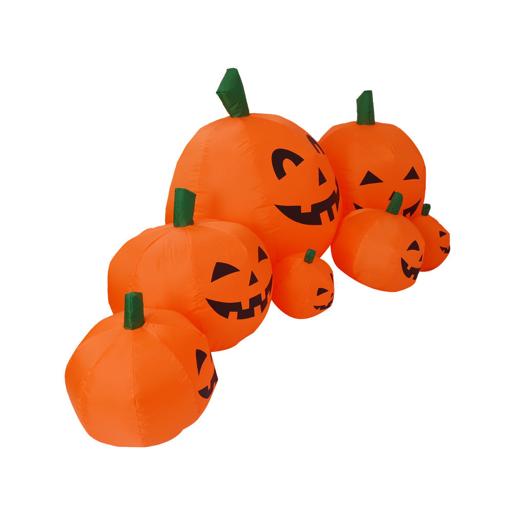 Fantasma inflable de Halloween con rodajas de calabaza para decoración navideña al aire libre