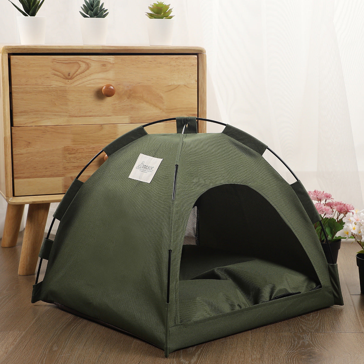 Tente pour chat, tapis rafraîchissant, maison pour chien, canapé pour animaux de compagnie, lit de Camping avec coussin pour chien, niche d'intérieur, nid pour chat, produits pour animaux de compagnie