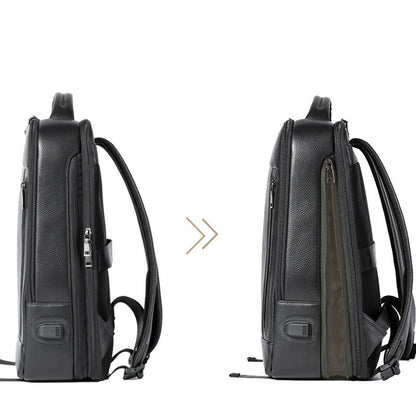 Fashion Simple Men's Leather Backpack