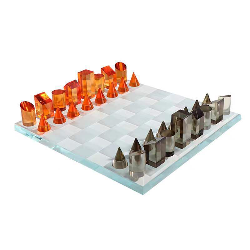 Customized European-style Crystal Chessboard, Bay Window Decoration, Children's Study Room Window, Marble Chess Board Balance Decoration, High-end Gift