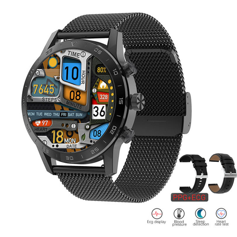 Montre intelligente Appel Bluetooth Test ECG Lecture de musique