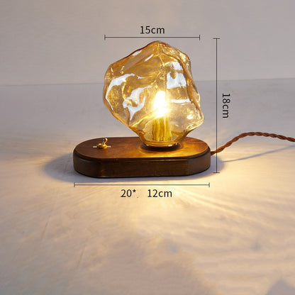 Lampe de table en glace, décoration de chevet, petite veilleuse