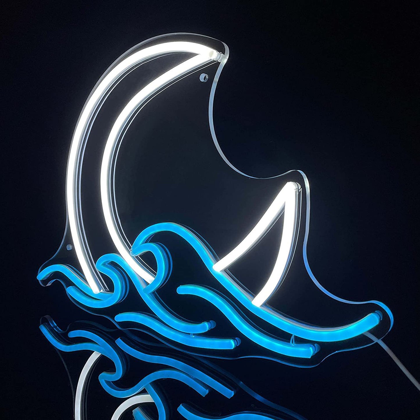 Dormitorio Neon Moon Decoración de la habitación de los niños Lámpara de noche pequeña Regalo de cumpleaños cálido