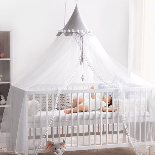 Moon Boat Crib Mosquito Net With Bracket Full Cover