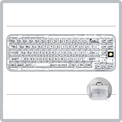 Clavier de jeu sans fil Bluetooth personnalisé tri-mode Ice-Through