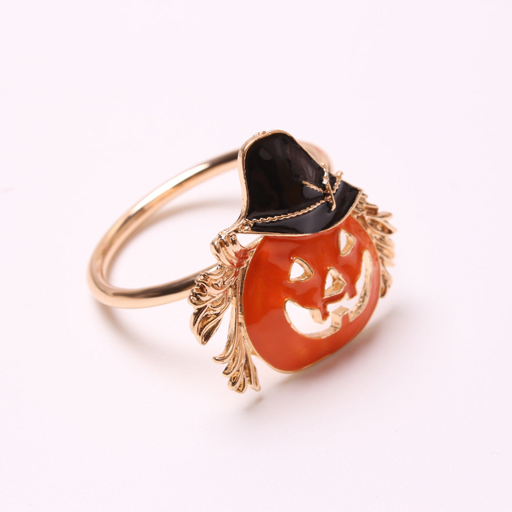 Skull Pumpkin Halloween Paranormal Napkin Buckle Hotel