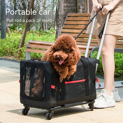 Sac portatif de chariot pour animaux de compagnie de voiture pour sortir