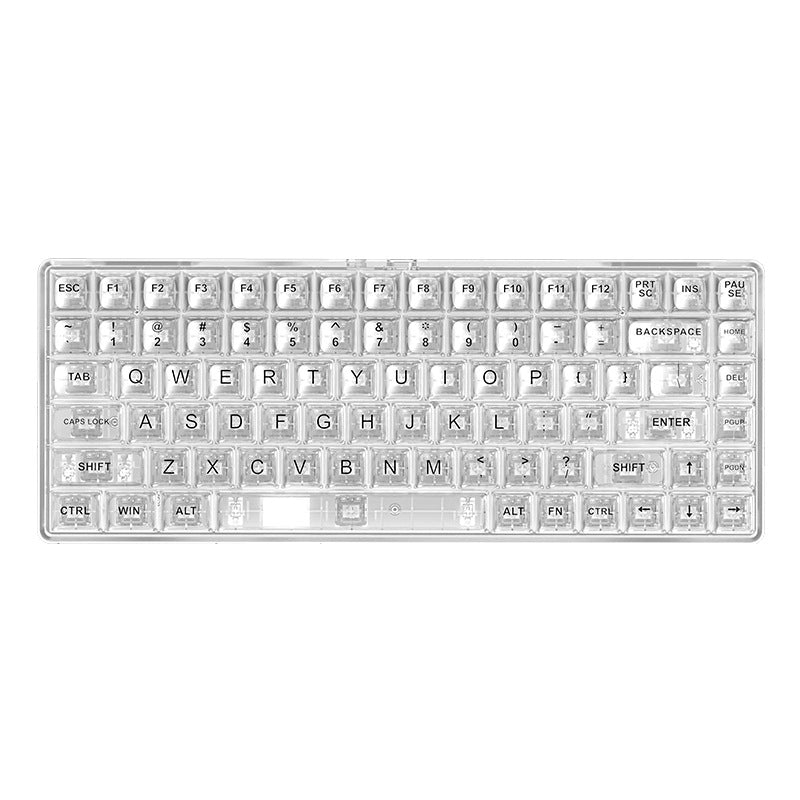 Teclado mecánico trimodo inalámbrico Bluetooth transparente