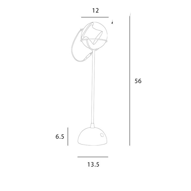 Abat-jour en verre créatif de luxe léger à intensité variable