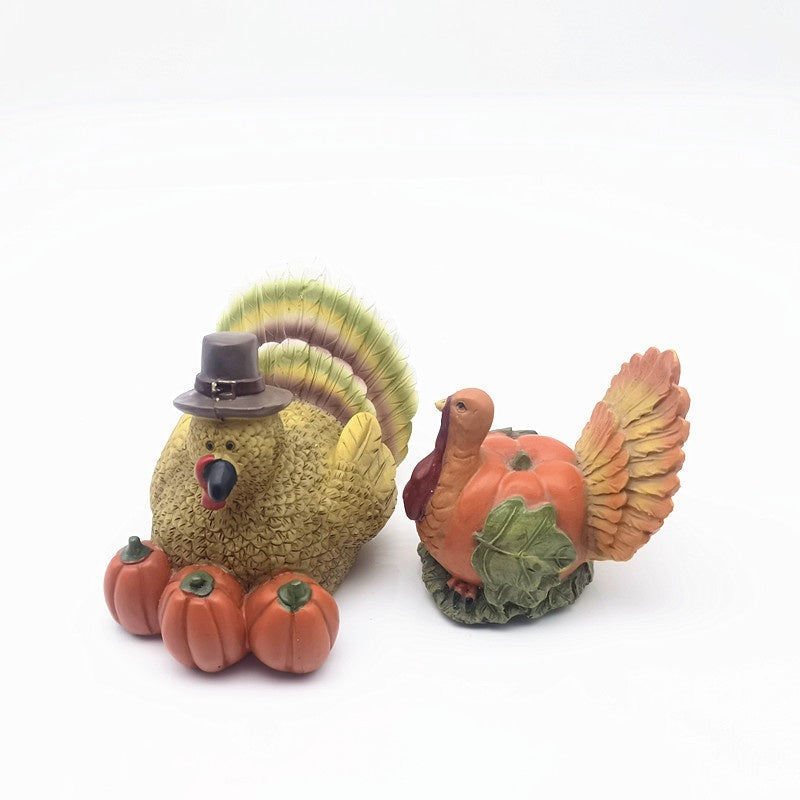 Factory Thanksgiving Harvest Festival Turkey Pumpkin Shape Indoor And Outdoor Home Ornaments Outdoor Decorations