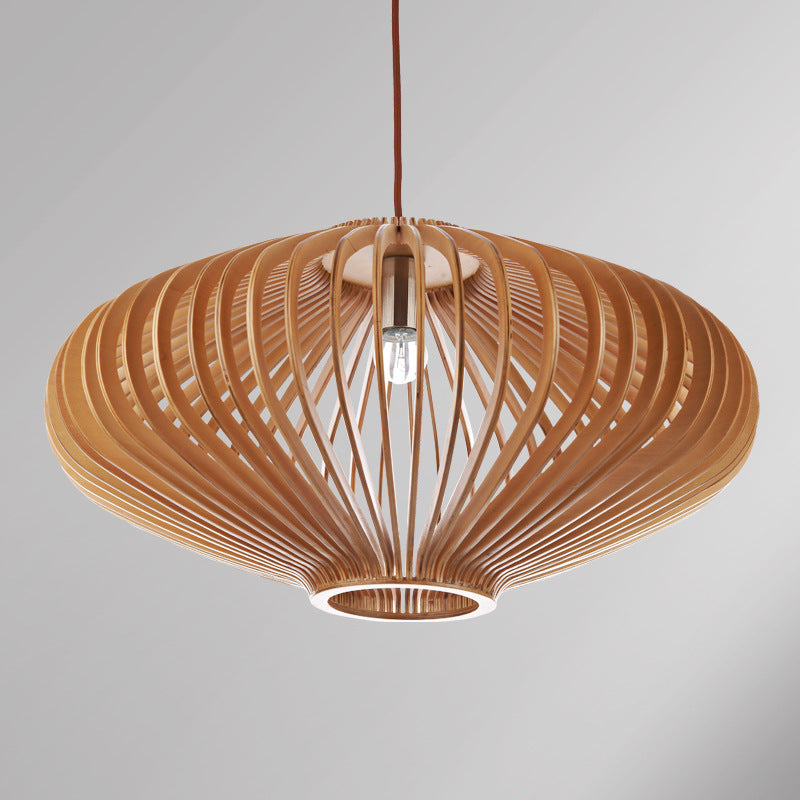 Bamboo Woven Nordic Birdcage Wooden Chandelier