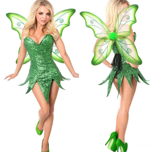 Costume de Noël Halloween Cosplay Robe Cosplay Ailes de Fée