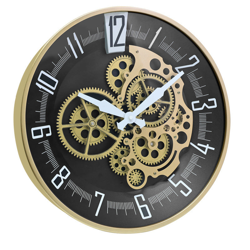 European-style Fashion Iron Wall Clock Living Room Decoration