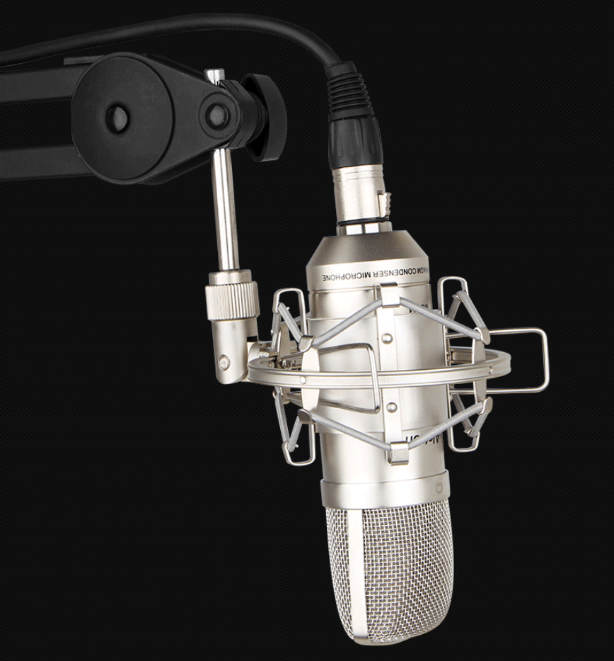 Microphone d'ancrage de bureau pour jeu d'enregistrement à condensateur professionnel MC001