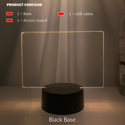 Rewritable Night Light With Display Panel