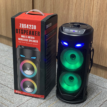 Portable Colorful Dual Horn Cannon With High Power Bluetooth Sound System