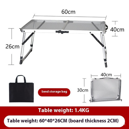 Outdoor Folding Table Portable Round Picnic Table Camping