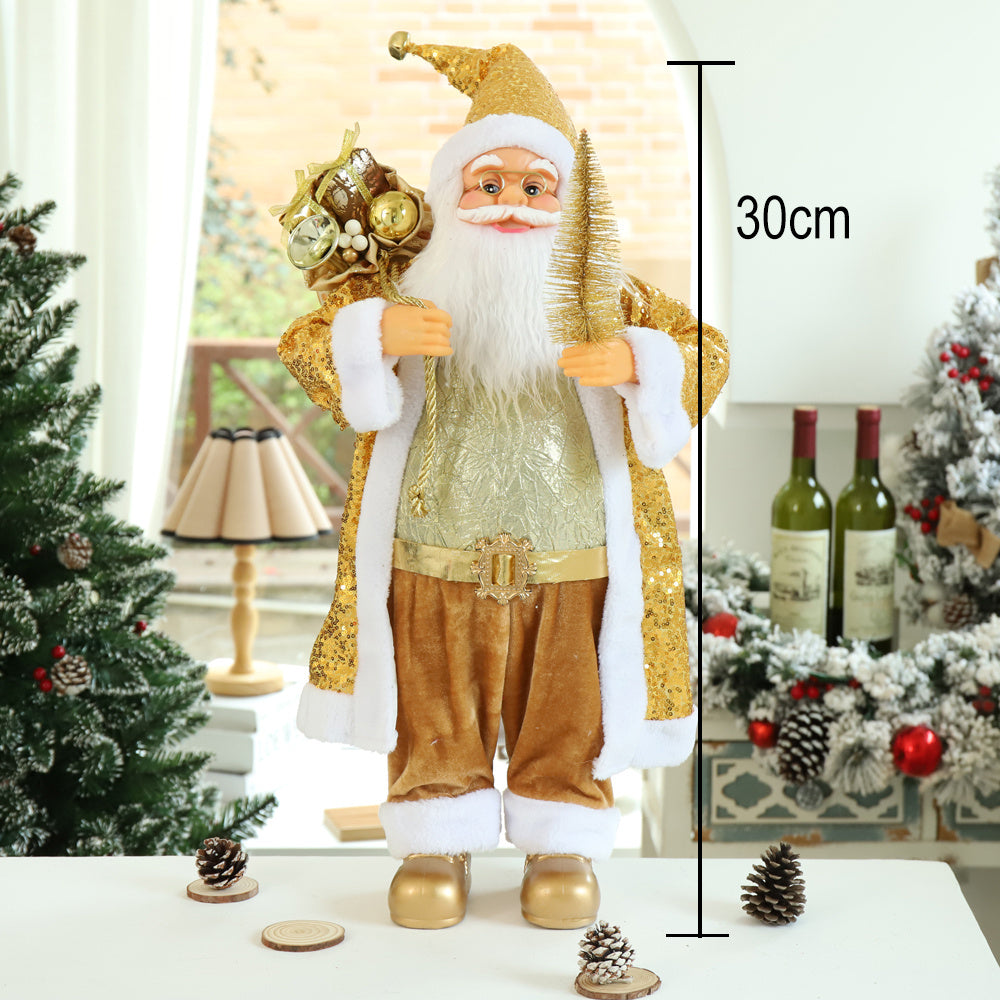 Conjunto de figuras de Papá Noel para regalo de decoración navideña de muñecas