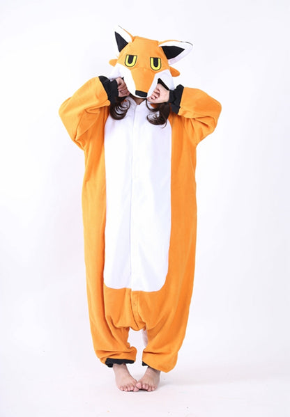 Mr. Fox Cartoon Animal Fleece Pajamas Halloween