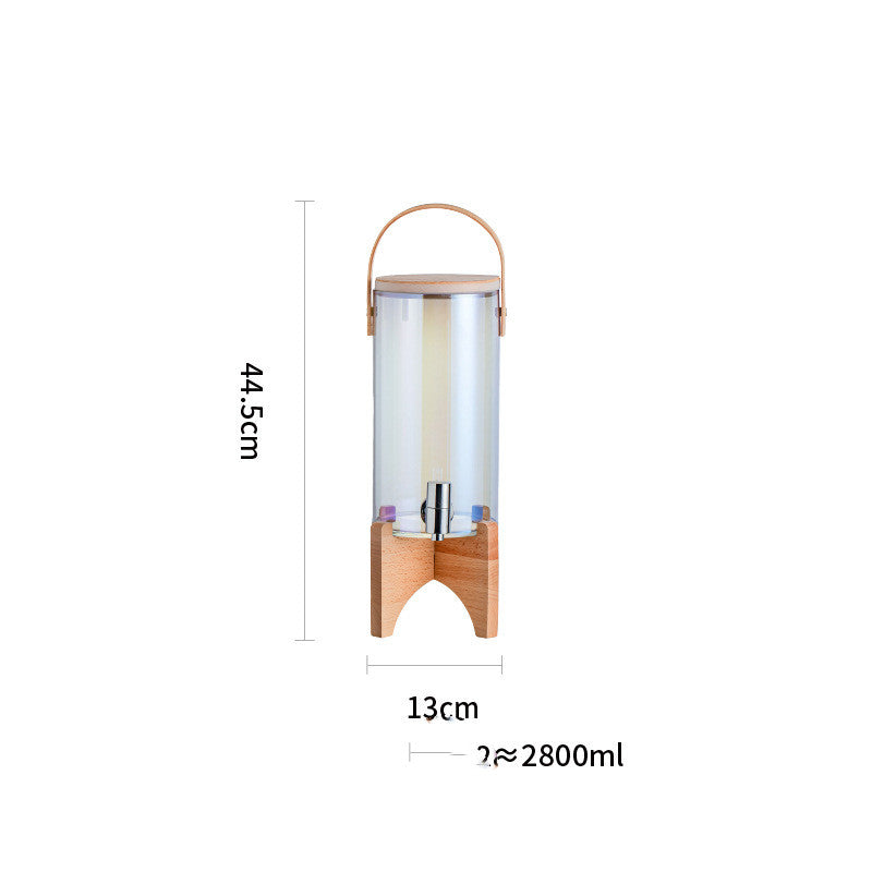 Dispensador de jugo de autoservicio con grifo, barril de bebida fría, dispensador de agua creativo