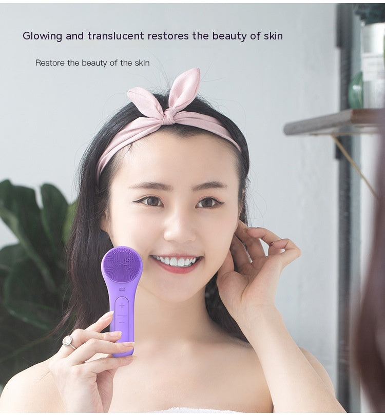 Hot Compress Silicone Sound Wave Cleansing Instrument