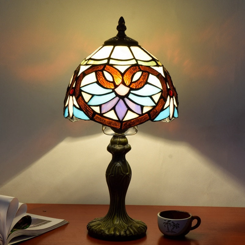 Stained Glass Retro Bar Bedroom Bedside Table Lamp